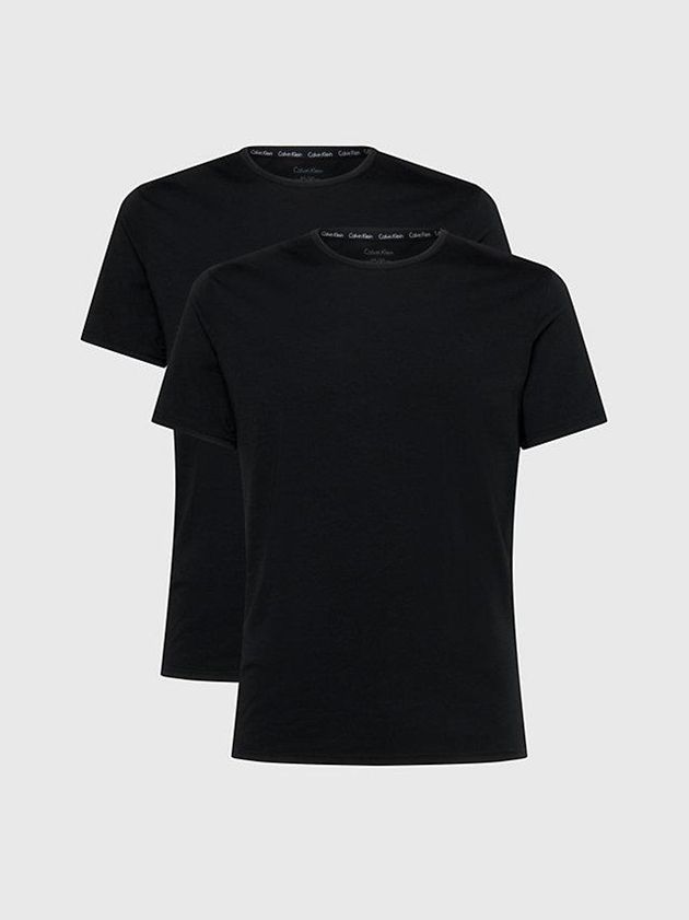 Black Calvin Klein 2 Pack Lounge - Modern Cotton Men T-Shirt | NHPC-42183