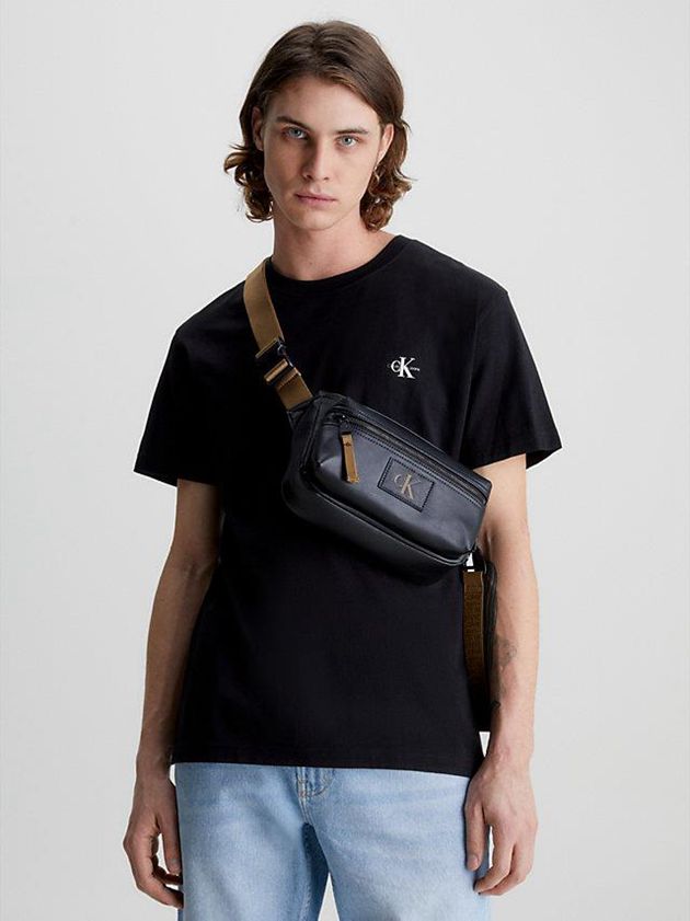 Black Calvin Klein 2 Pack Organic Cotton Men T-Shirt | NIJG-05762