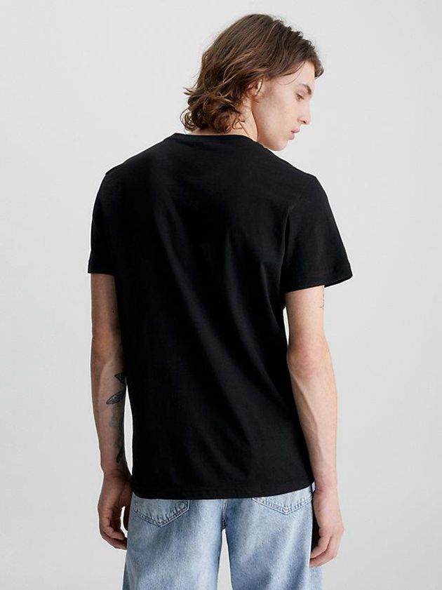 Black Calvin Klein 2 Pack Organic Cotton Men T-Shirt | GSYA-81534