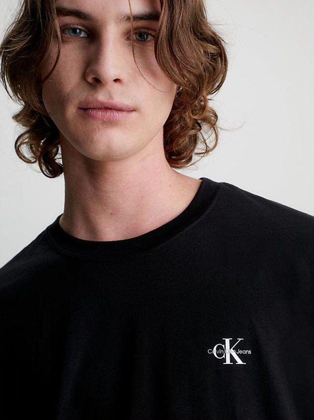 Black Calvin Klein 2 Pack Organic Cotton Men T-Shirt | GSYA-81534