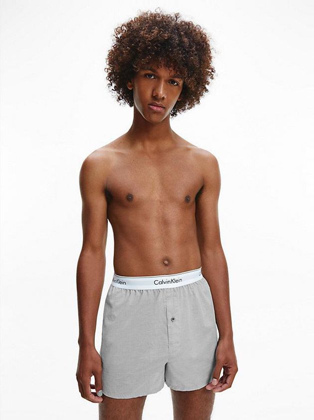 Black Calvin Klein 2 Pack Slim Fit Boxers - Modern Cotton Men Briefs | BWCI-90423