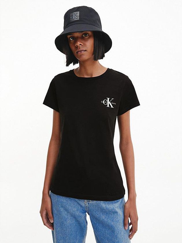 Black Calvin Klein 2 Pack Slim Women T-Shirt | KNTC-79638