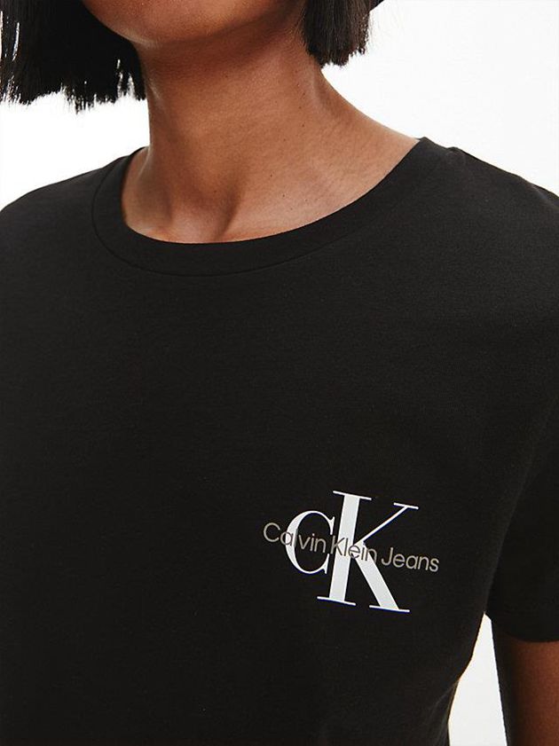 Black Calvin Klein 2 Pack Slim Women T-Shirt | KNTC-79638