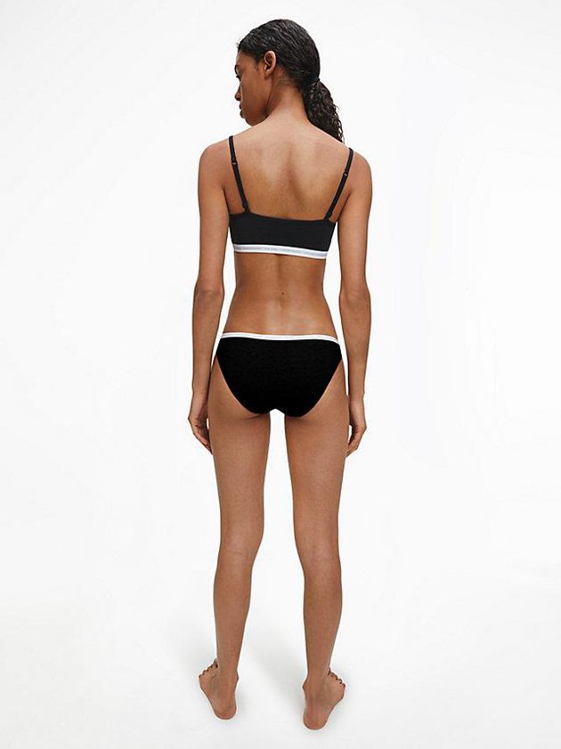 Black Calvin Klein 2 Pack String - CK One Women Bra | JBFY-14069