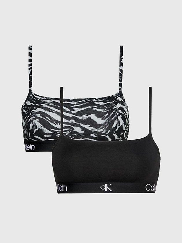 Black Calvin Klein 2 Pack - Ck96 Women Bra | NWDF-76458