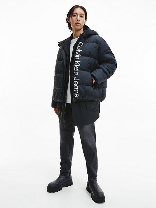 Black Calvin Klein 3-In-1 Parka Men Coat | NGDR-53120