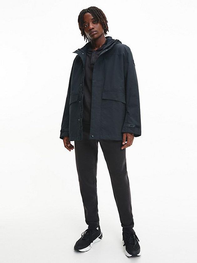 Black Calvin Klein 3 In 1 Men Jacket | LHZJ-56720