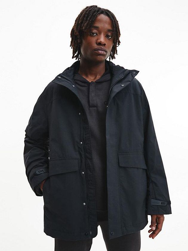 Black Calvin Klein 3 In 1 Men Jacket | LHZJ-56720