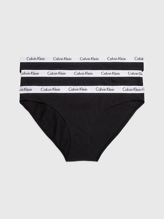 Black Calvin Klein 3 Pack Bikini - Carousel Women Briefs | UHTB-93520