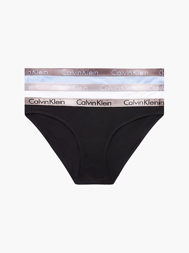 Black Calvin Klein 3 Pack Bikini - Radiant Cotton Women Briefs | TCEH-82970
