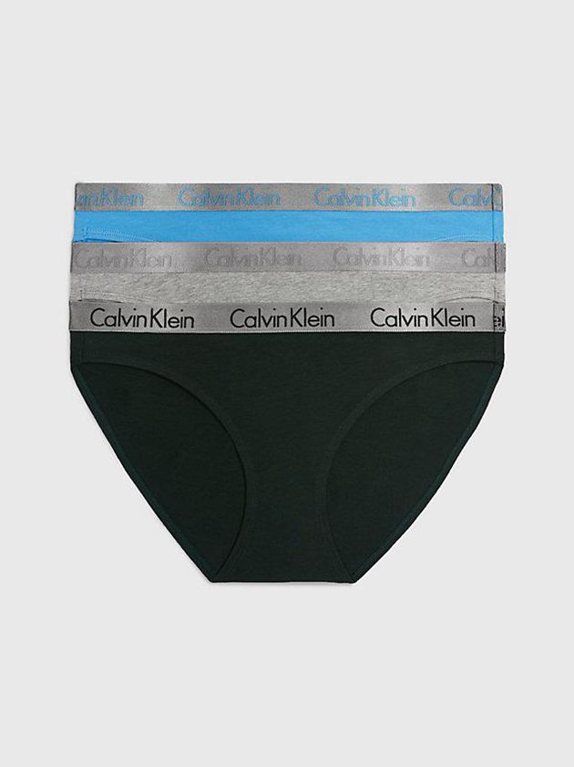 Black Calvin Klein 3 Pack Bikini - Radiant Cotton Women Briefs | MYNR-25380