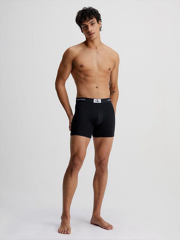 Black Calvin Klein 3 Pack Boxer - Ck96 Men Briefs | RMWQ-21345