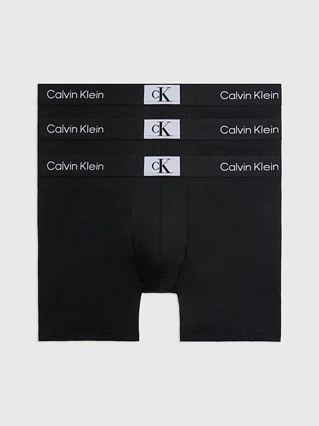 Black Calvin Klein 3 Pack Boxer - Ck96 Men Briefs | RMWQ-21345