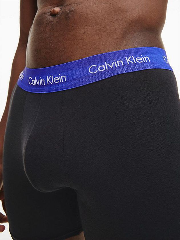 Black Calvin Klein 3 Pack Boxer - Cotton Stretch Men Briefs | LZCD-85912