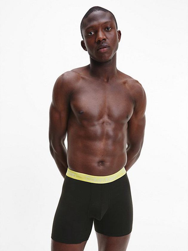 Black Calvin Klein 3 Pack Boxer - Modern Structure Men Briefs | SBRW-20659