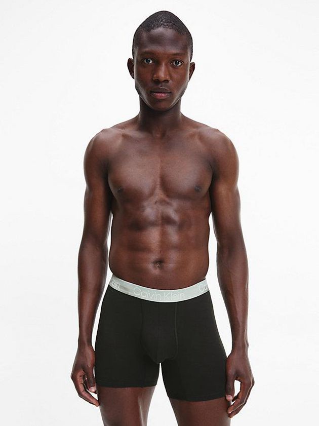 Black Calvin Klein 3 Pack Boxer - Modern Structure Men Briefs | SBRW-20659