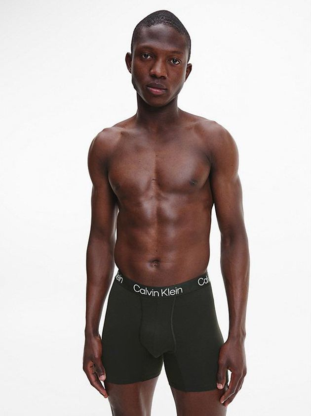 Black Calvin Klein 3 Pack Boxer - Modern Structure Men Briefs | SBRW-20659