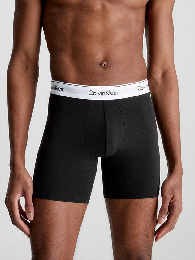 Black Calvin Klein 3 Pack Boxer - Modern Cotton Men Briefs | FXZS-26149