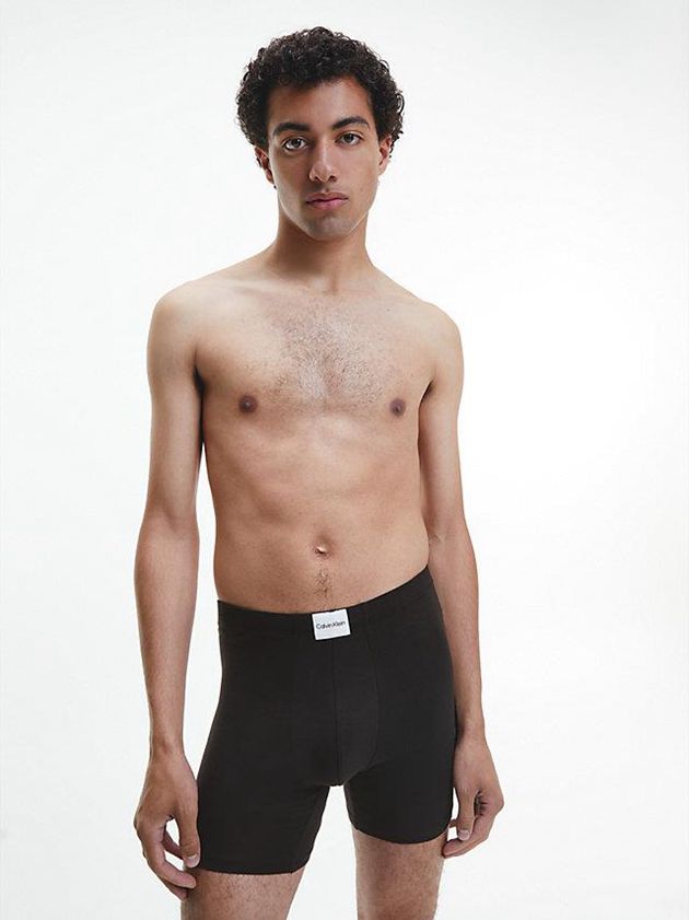 Black Calvin Klein 3 Pack Boxer - Pure Cotton Men Briefs | QLWM-46791