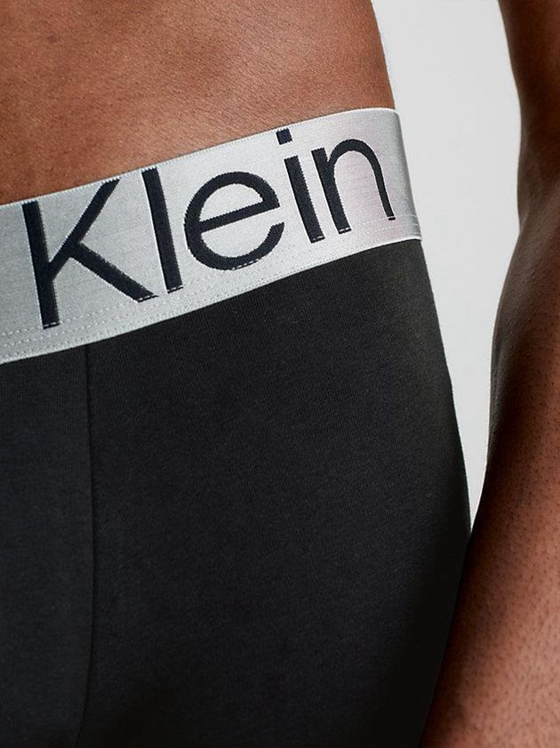 Black Calvin Klein 3 Pack Boxer - Steel Cotton Men Briefs | PZVX-17062