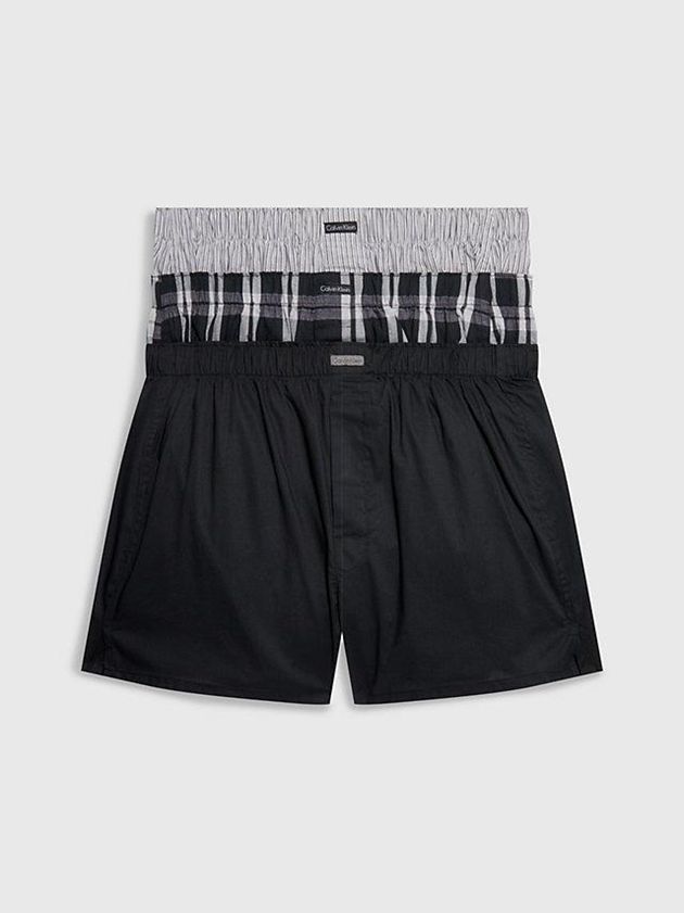 Black Calvin Klein 3 Pack Boxers Men Briefs | IJNF-56192