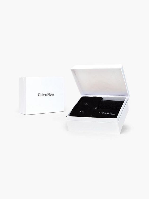 Black Calvin Klein 3 Pack Crew Gift Set Men Socks | CUZD-48392