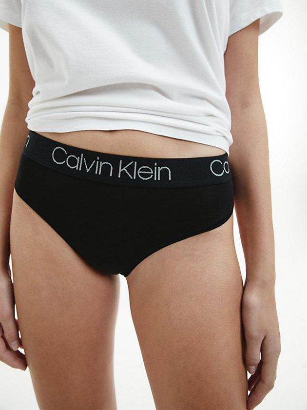 Black Calvin Klein 3 Pack High Waisted - Body Women Thong | QBAT-51740