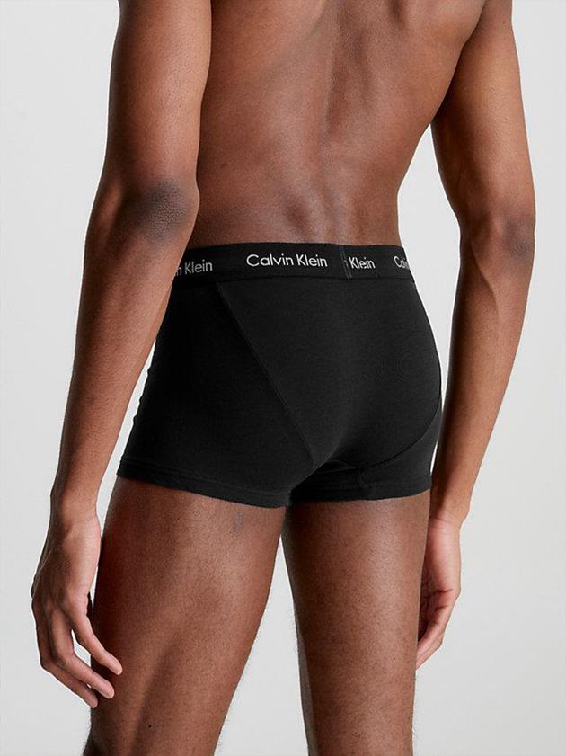 Black Calvin Klein 3 Pack Low Rise - Cotton Stretch Men Briefs | CRVX-02748