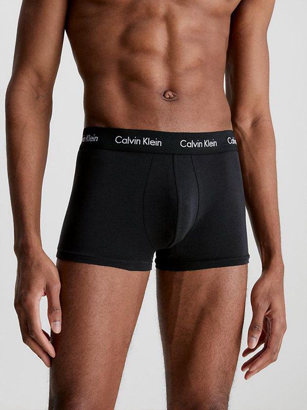 Black Calvin Klein 3 Pack Low Rise - Cotton Stretch Men Briefs | NGPS-01857