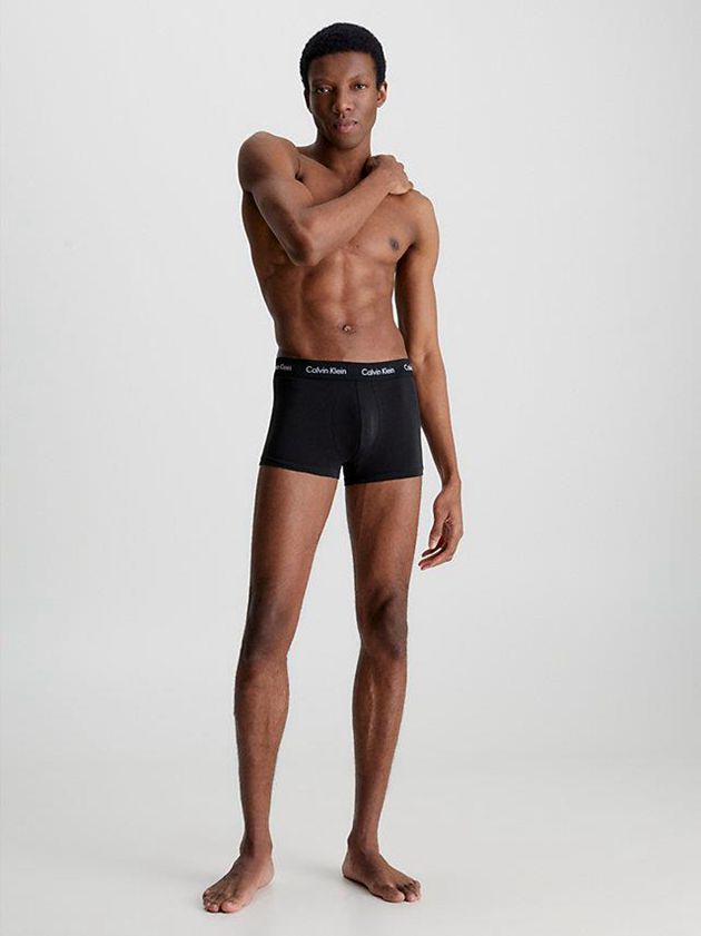 Black Calvin Klein 3 Pack Low Rise - Cotton Stretch Men Briefs | NGPS-01857