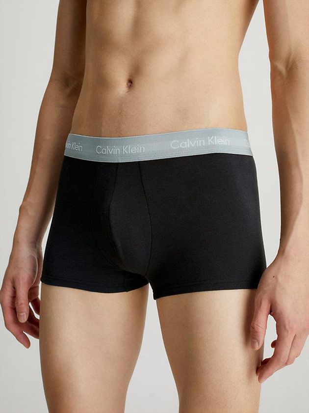 Black Calvin Klein 3 Pack Low Rise - Cotton Stretch Men Briefs | PJEC-90514