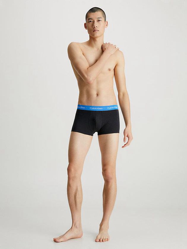 Black Calvin Klein 3 Pack Low Rise - Cotton Stretch Men Briefs | PJEC-90514