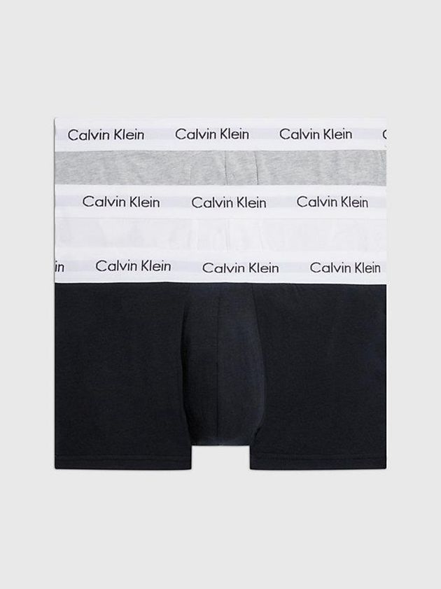 Black Calvin Klein 3 Pack Low Rise - Cotton Stretch Men Briefs | ERFO-80497
