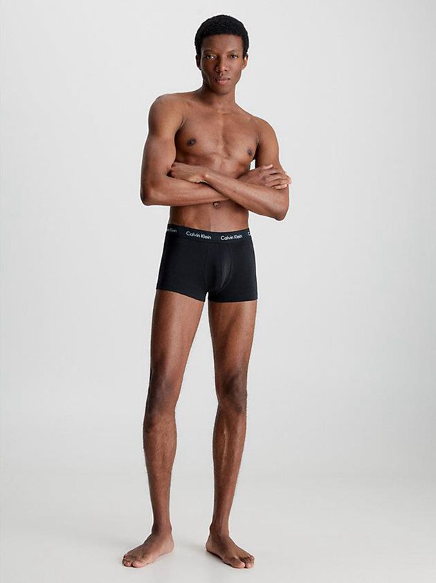 Black Calvin Klein 3 Pack Low Rise - Cotton Stretch Men Briefs | GJXR-29510