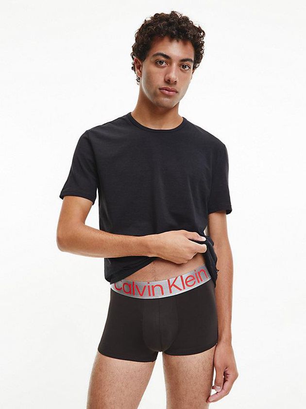 Black Calvin Klein 3 Pack Low Rise - Steel Micro Men Briefs | CXJL-57062
