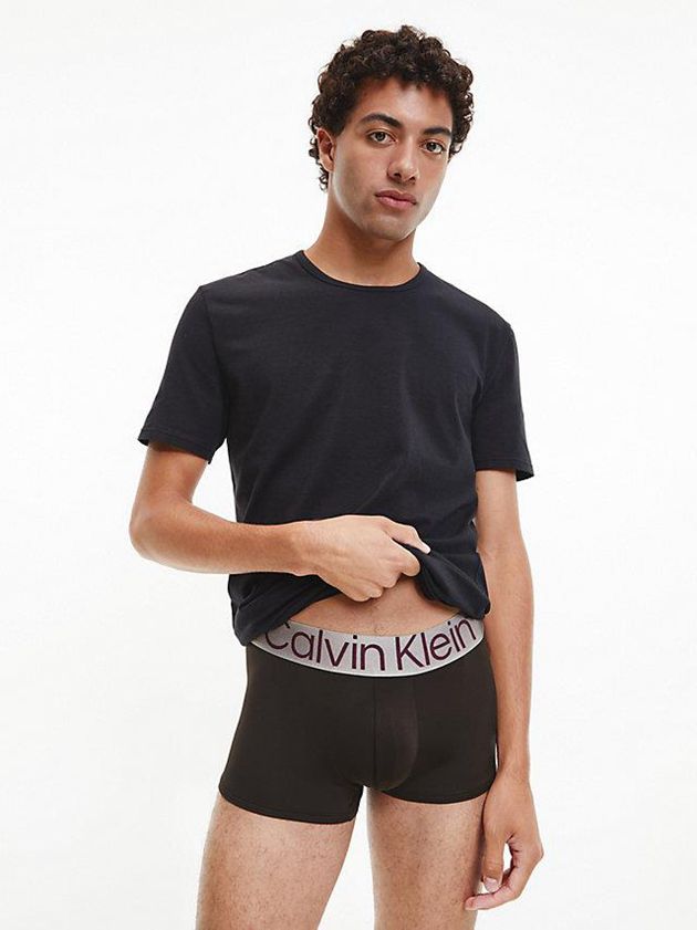 Black Calvin Klein 3 Pack Low Rise - Steel Micro Men Briefs | CXJL-57062