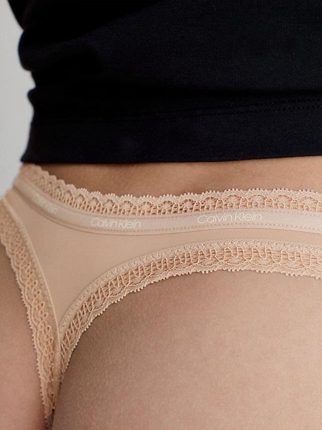 Black Calvin Klein 3 Pack - Bottoms Up Women Thong | SBYQ-97840