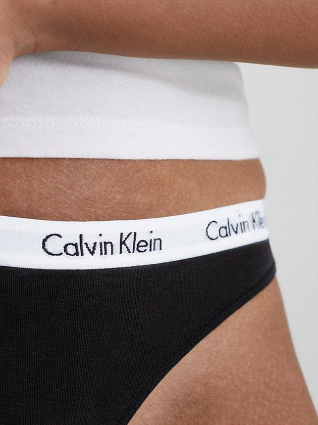 Black Calvin Klein 3 Pack - Carousel Women Thong | NQAO-93502