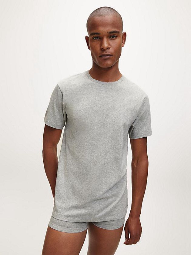 Black Calvin Klein 3 Pack - Cotton Classics Men T-Shirt | KYLF-01596