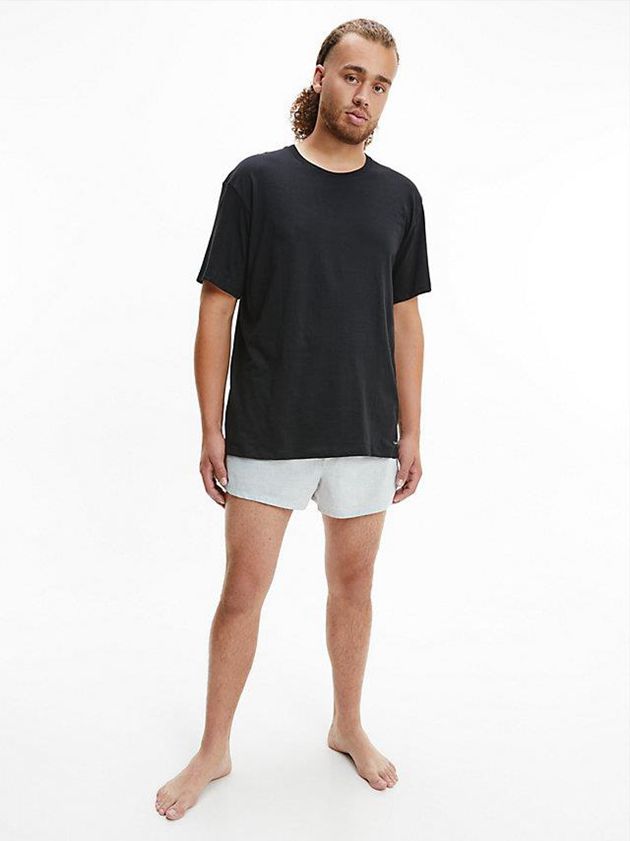 Black Calvin Klein 3 Pack - Cotton Classics Men T-Shirt | HVSC-38279