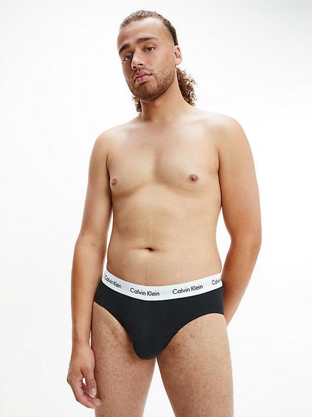 Black Calvin Klein 3 Pack - Cotton Stretch Men Briefs | IRSQ-75913