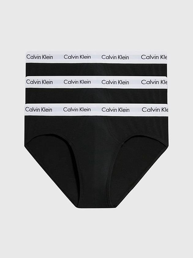 Black Calvin Klein 3 Pack - Cotton Stretch Men Briefs | IRSQ-75913