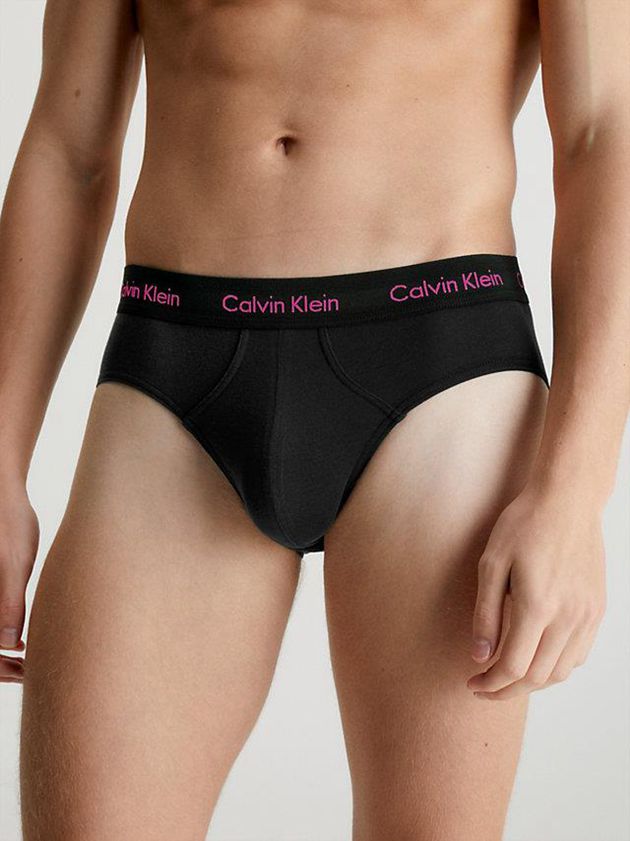 Black Calvin Klein 3 Pack - Cotton Stretch Men Briefs | NOIY-51920