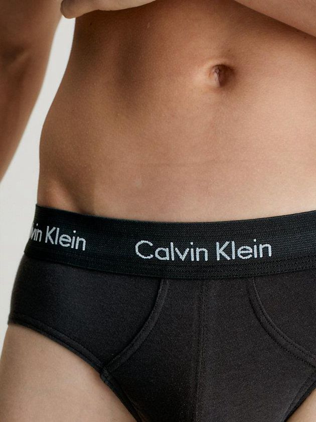 Black Calvin Klein 3 Pack - Cotton Stretch Men Briefs | NOIY-51920