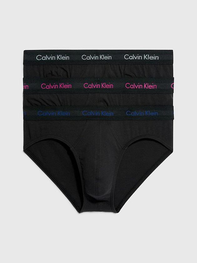 Black Calvin Klein 3 Pack - Cotton Stretch Men Briefs | NOIY-51920