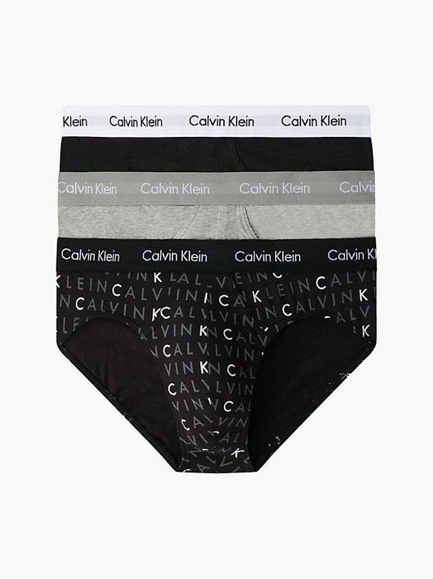 Black Calvin Klein 3 Pack - Cotton Stretch Men Briefs | DYSP-68421