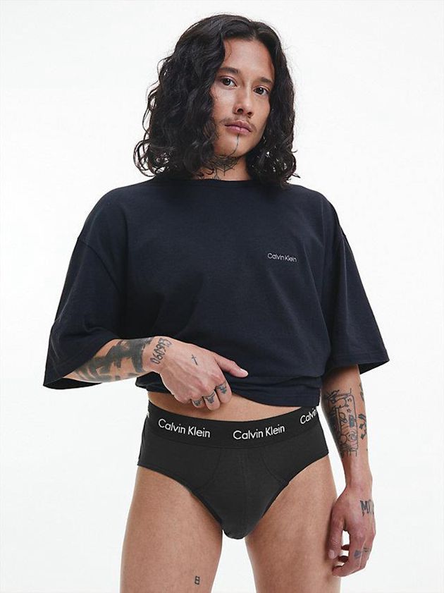 Black Calvin Klein 3 Pack - Cotton Stretch Men Briefs | NFXS-08792