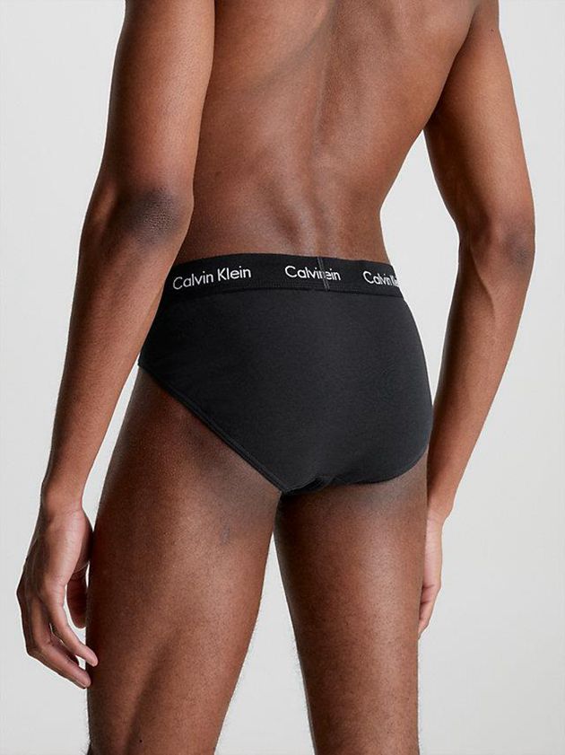 Black Calvin Klein 3 Pack - Cotton Stretch Men Briefs | GJWO-84530