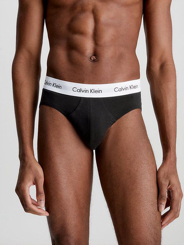 Black Calvin Klein 3 Pack - Cotton Stretch Men Briefs | JQUT-12638