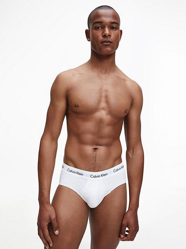 Black Calvin Klein 3 Pack - Cotton Stretch Men Briefs | JQUT-12638